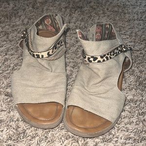 Blowfish Cheetah Strap Sandals